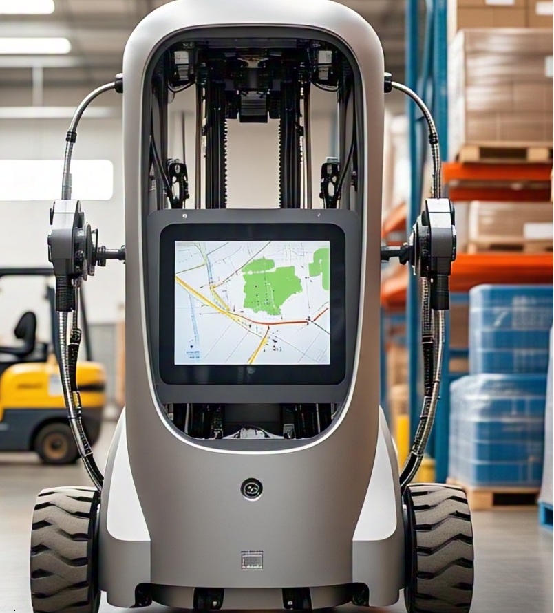 Autonomous industrial machine in a modern facility